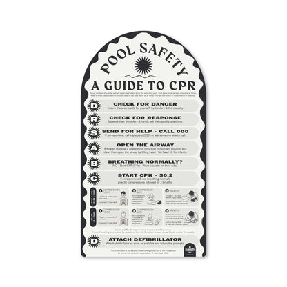 Boutique Pool Safety CPR Sign - Monumental